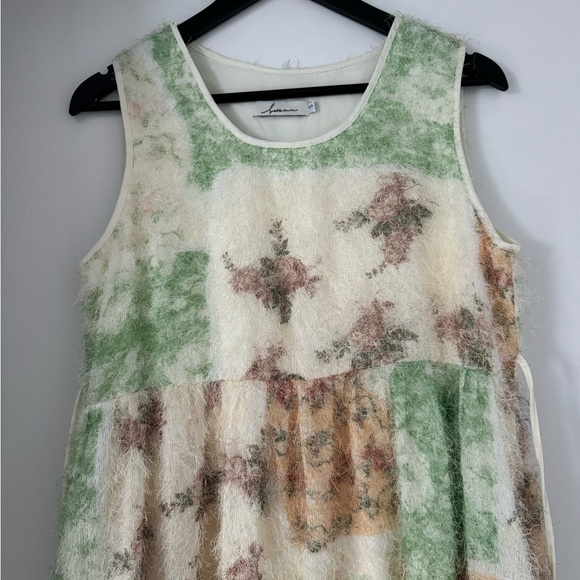 Vintage Textured Print Sleeveless Midi Dress - Picture 3 of 7